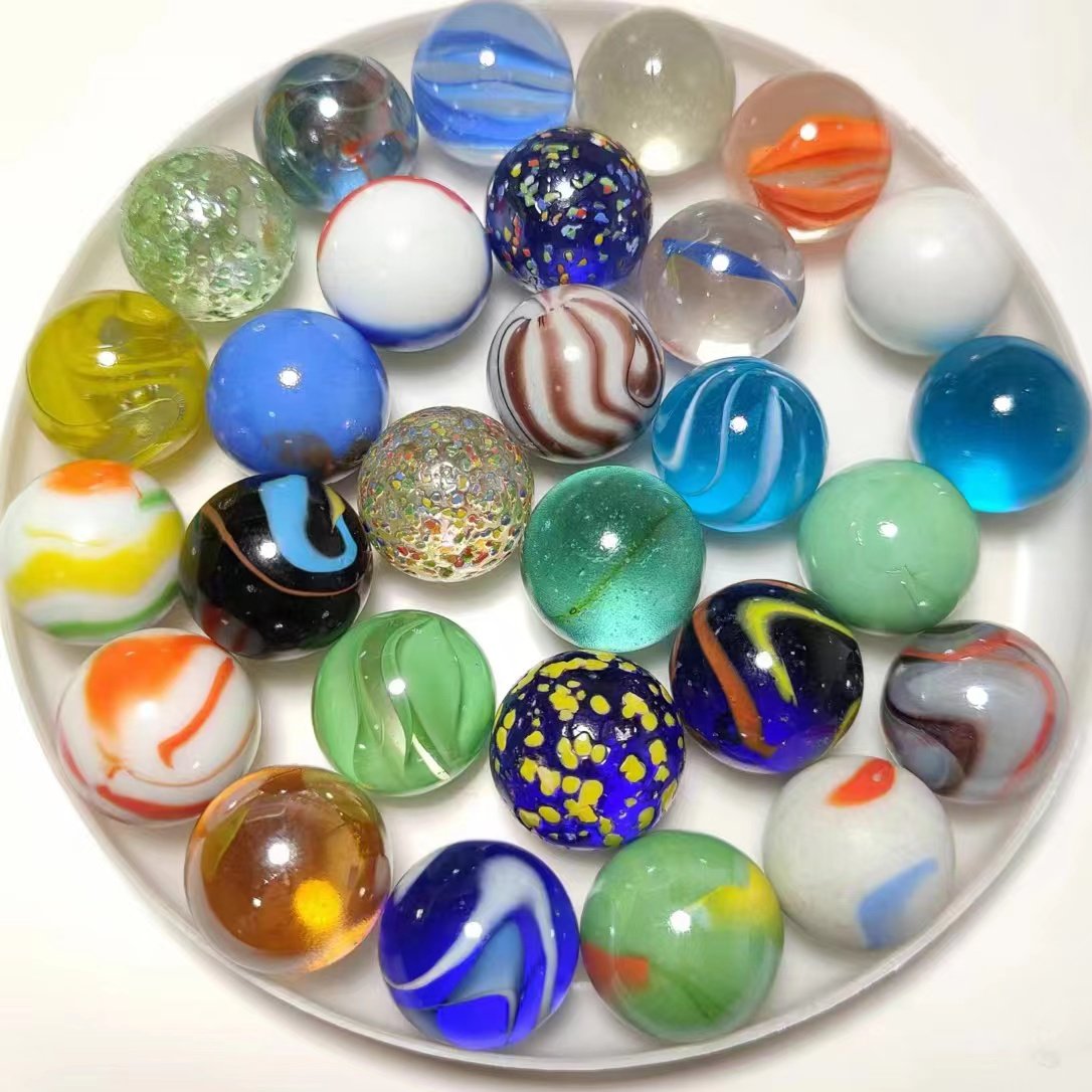 Vintage Collectible Marbles - كرات زجاجية ملونة بأحجام 16 مم