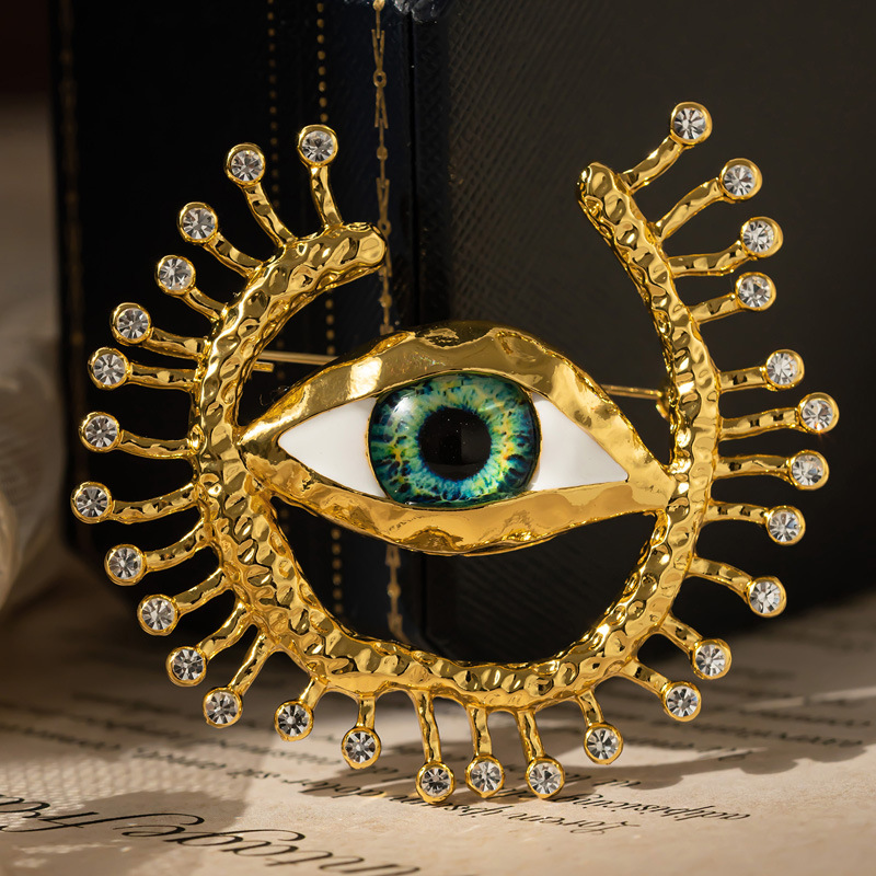 Collectible Vintage Brooches - شارات عين الشيطان الزرقاء العتيقة ،