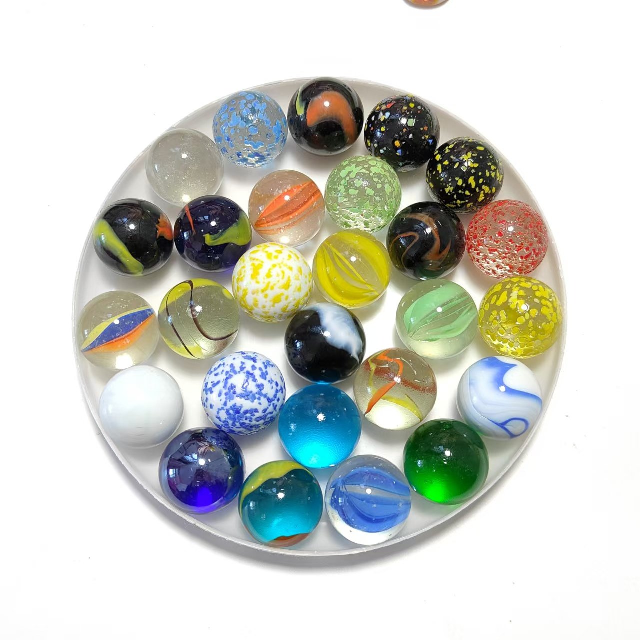 كرات زجاجية ملونة بأحجام 16 مم - مراجعة Vintage Collectible Marbles وسعره