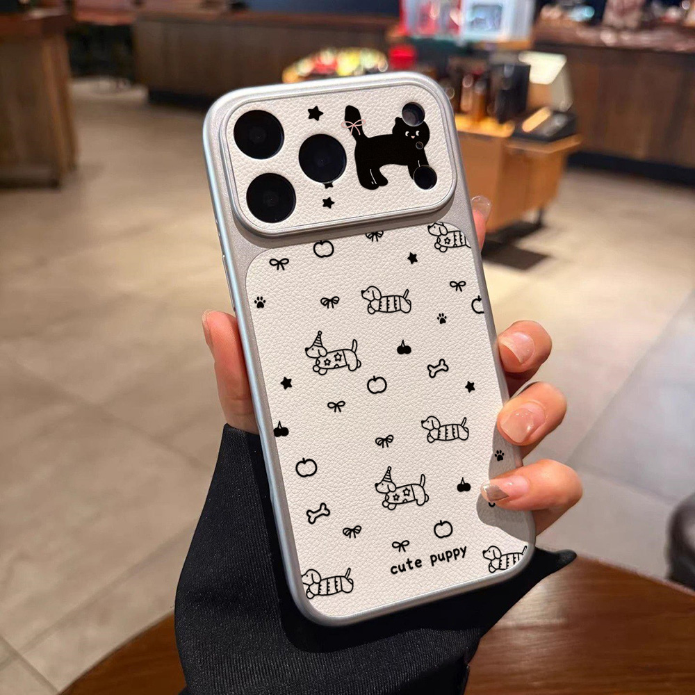 جراب هاتف جلدي بتصميم جرو لطيف - مراجعة Camera Leather Case وسعره