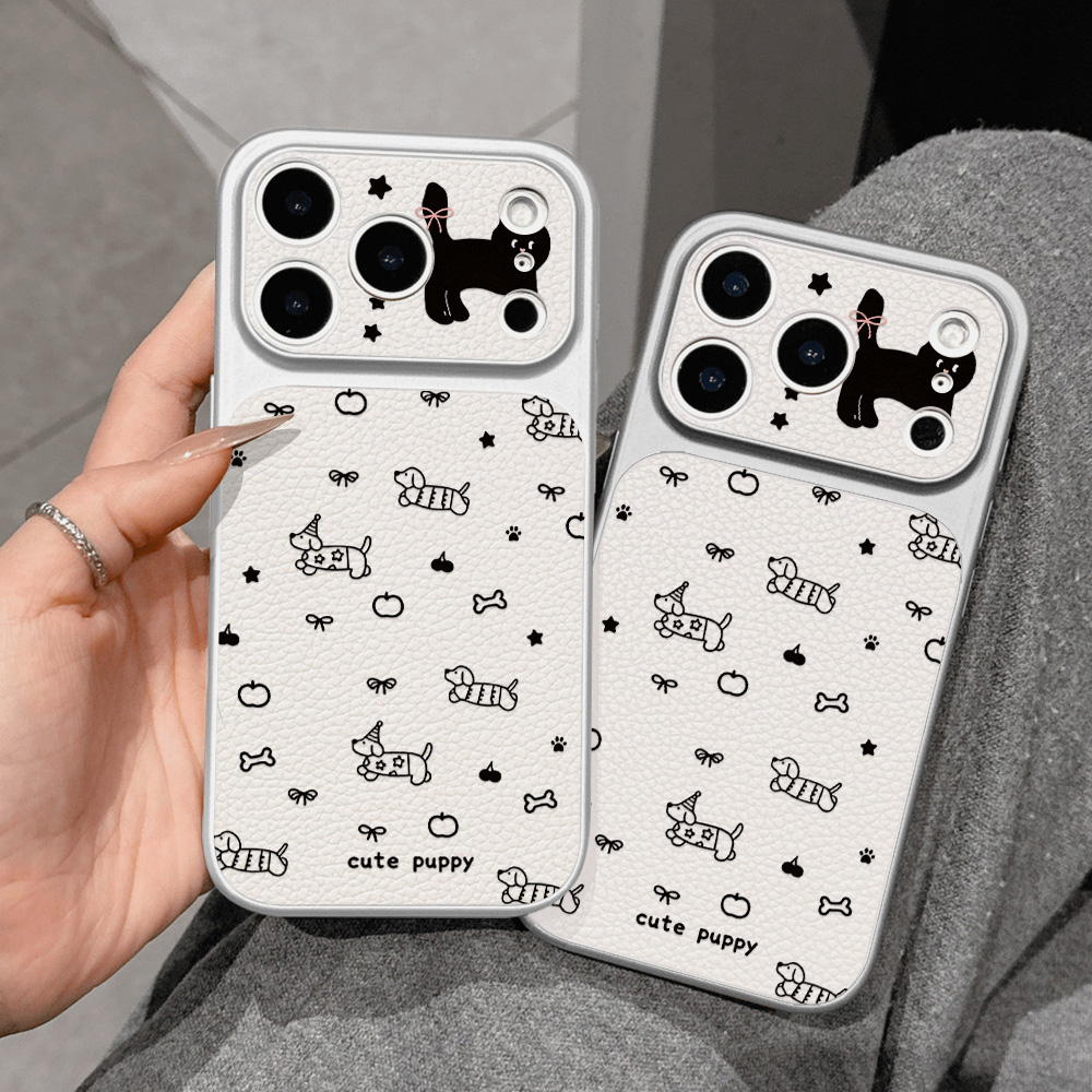 جراب هاتف جلدي بتصميم جرو لطيف - مراجعة Camera Leather Case وسعره